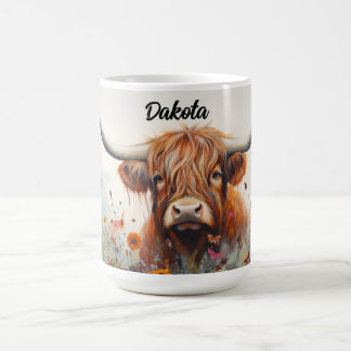 Personlig Highland Cow Mugg