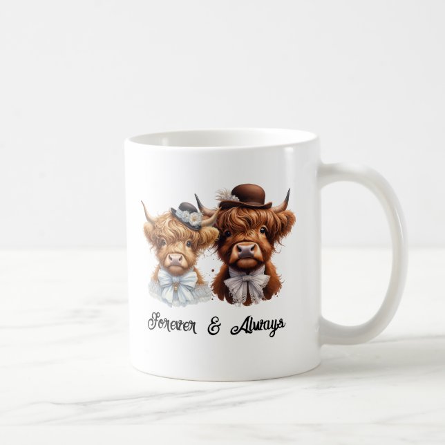 Personlig Highland Cow par Kaffemugg (Höger)