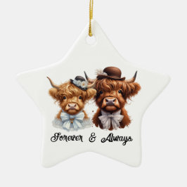 Personlig Highland Cow par ornament