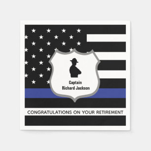 Personlig Highway Patrolman Flagga Pension Pappersservett