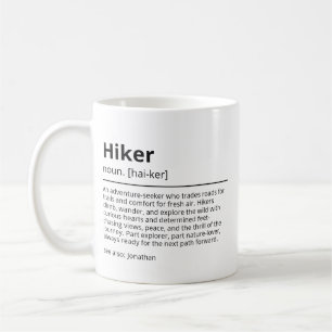 Personlig Hiker-definition Mugg Anpassat namn oc