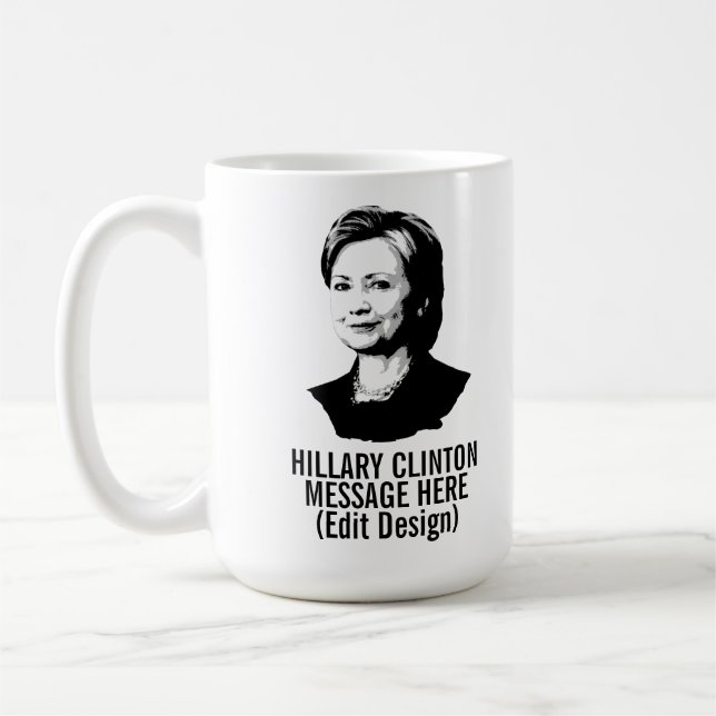 Personlig Hillary Clinton Kaffemugg (Vänster)
