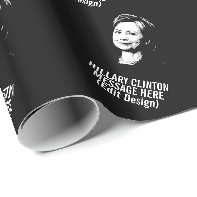 Personlig Hillary Clinton Presentpapper (Rullad Hörn)