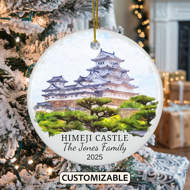 Personlig Himeji Castle Ornament, Japan Julgransprydnad Keramik (Skapare uppladdad)