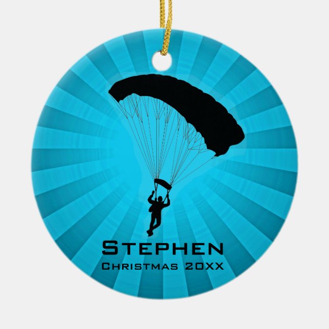 Personlig Himlar Diving Parachuting Ornament (Framsidan)