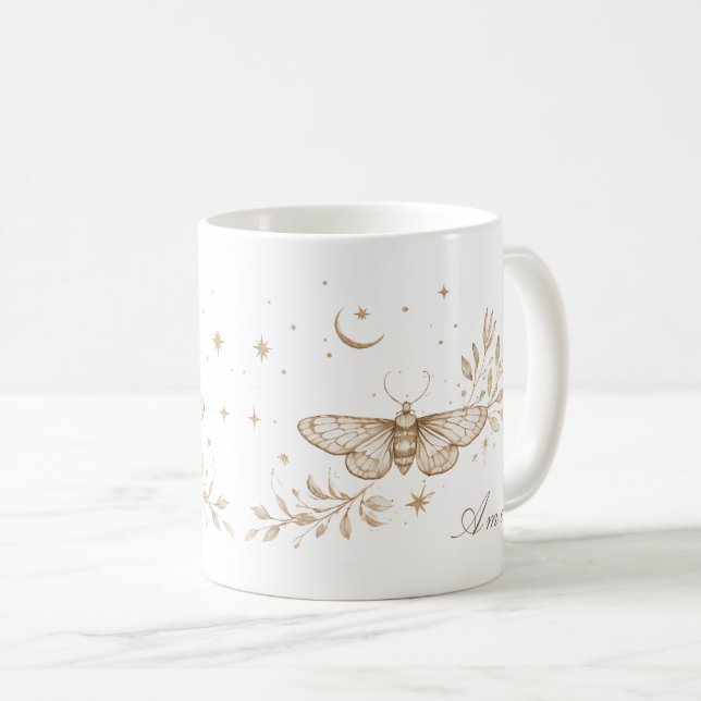 Personlig himmelsmottmugg kaffemugg (Framsida höger)