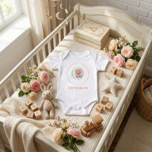 Personlig himmelsros och mån baby bodysuit -