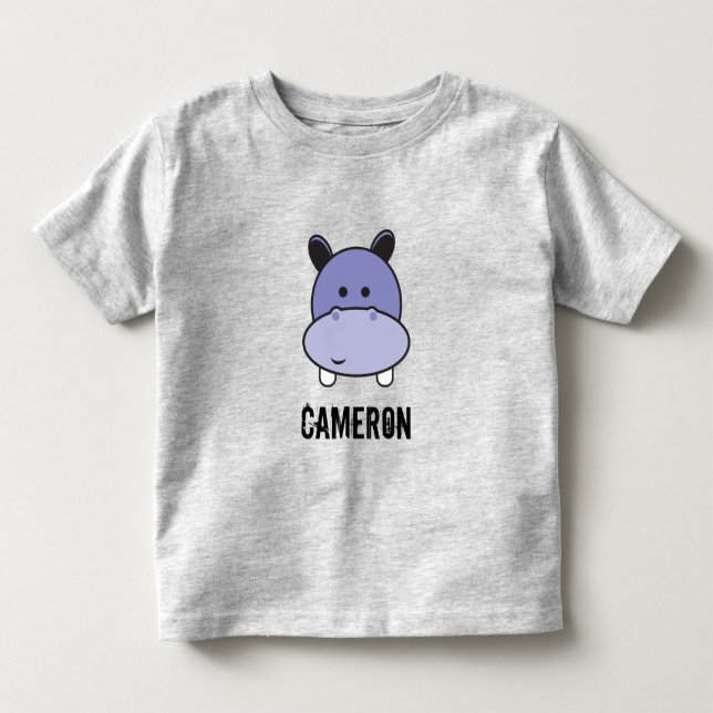 Personlig Hippo-bild T Shirt (Framsida)