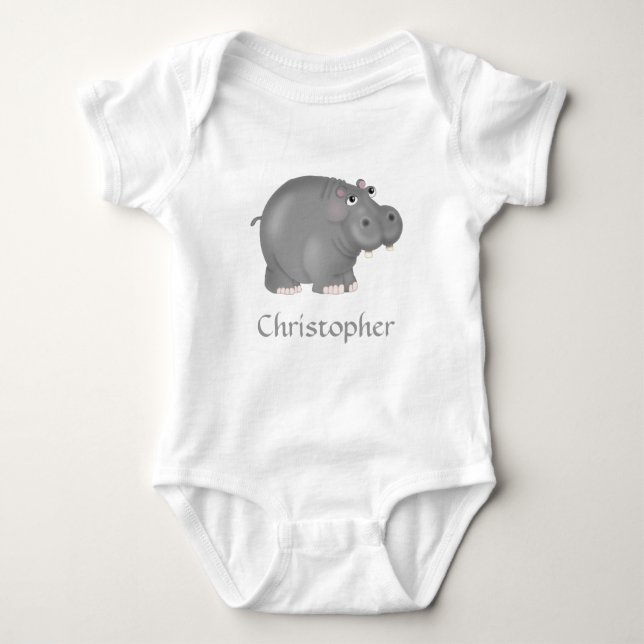 Personlig Hippo T-Shirt (Framsida)