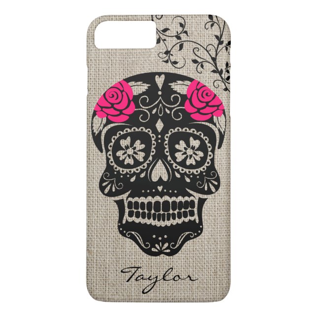 Personlig Hipster Sugar Skull Case-Mate iPhone Skal (Baksida)
