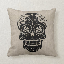 Personlig Hipster Sugar Skull Kudde