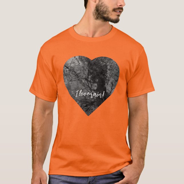Personlig hjärta bildklipp mall T-shirt (Framsida)