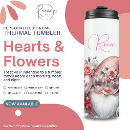 Personlig hjärta & blommor Tomte
