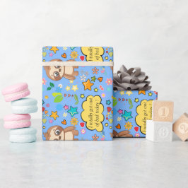 Personlig hjärtan Blommig Sengångare Baby Shower-f Presentpapper