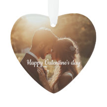 Personlig Hjärtform Valentin Akrylalkohol Ornament