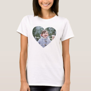 Personlig Hjärtformad foto Kvinnor i T- Shirt T