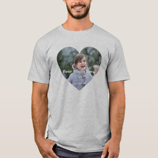 Personlig Hjärtformad fotofraktur Manar-Shirt T Shirt