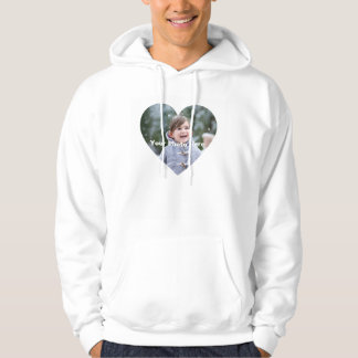 Personlig Hjärtformad Photo Manar Hoodie