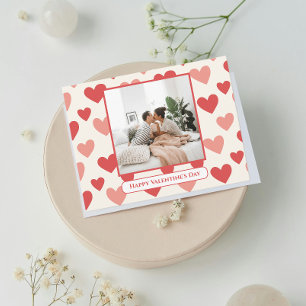 Personlig hjärtformad valentinbild vykort
