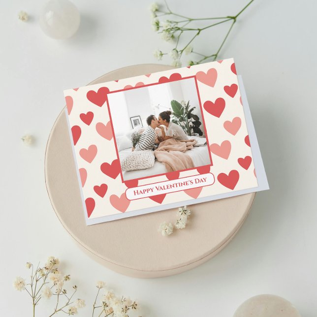 Personlig hjärtformad valentinbild vykort (Skapare uppladdad)