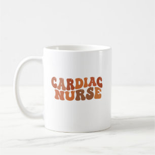 Personlig hjärtsjuksköterska retrotypografi kaffemugg