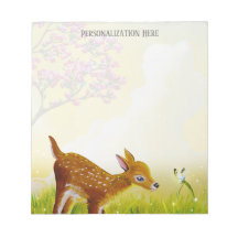 Personlig Hjort & Butterfly-Anteckningsblock