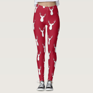 Personlig Hjort Trophy Mönster Festive Leggings