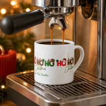 Personlig Ho Ho Ho jul espressomugg