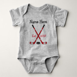 Personlig Hockey Baby Namn, födelseår vid T Shirt