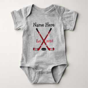 Personlig Hockey Baby Namn, födelseår vid T Shirt