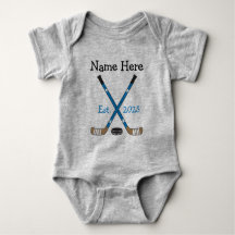 Personlig Hockey Baby Namn födelsedag Born Blue