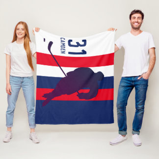 Personlig Hockey Blankett Fleecefilt