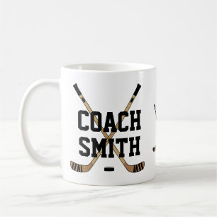 Personlig Hockey Coach Sticks and Puck Kaffemugg