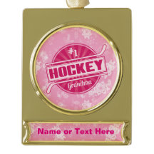 Personlig Hockey Grandma jul Ornament