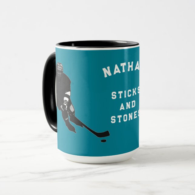 personlig hockey humor mugg (Framsida vänster)