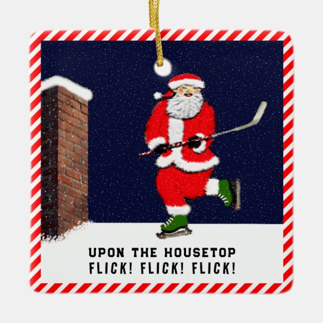 personlig hockey julgransprydnad keramik (Framsida)