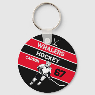Personlig Hockey Keychain Nyckelring