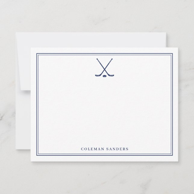 Personlig Hockey Note Card Tack Kort (Framsida)