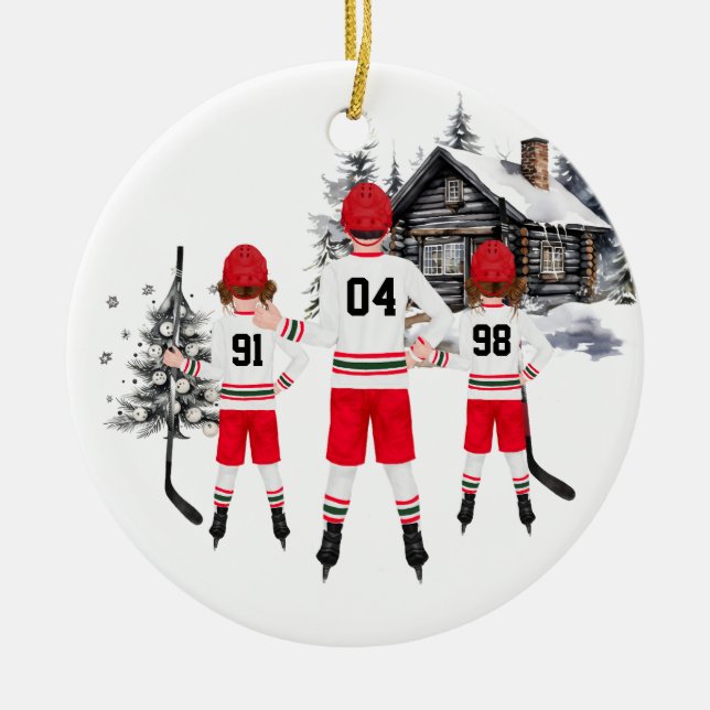 Personlig Hockey Ornament (Framsidan)
