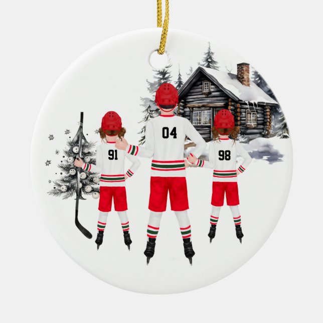 Personlig Hockey Ornament (Framsidan)