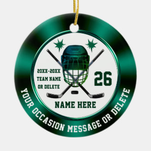 Personlig Hockey Ornaments for Players, Team Julgransprydnad Keramik