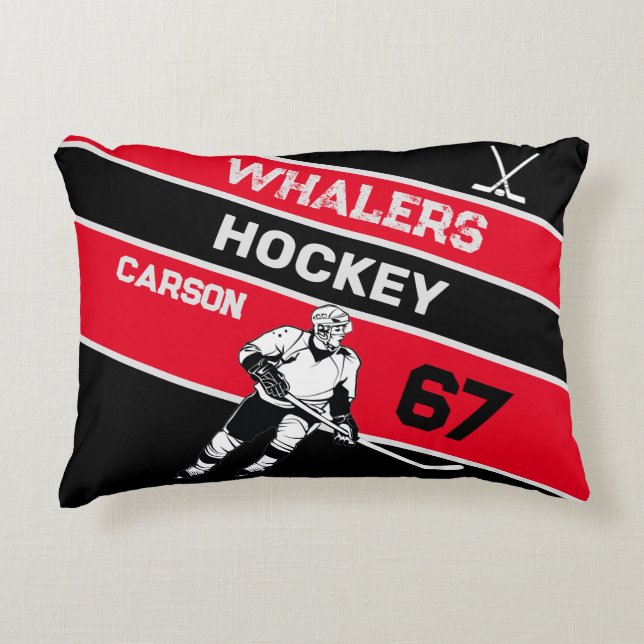 Personlig Hockey Pillow Prydnadskudde (Framsidan)