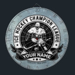 Personlig Hockey Player Ice Rink Team Idrottsman Darttavla<br><div class="desc">Personlig Ice Hockey Team Player Idrottsman Anpassad design - Anpassa med ditt namn eller Anpassningsbar Text!</div>