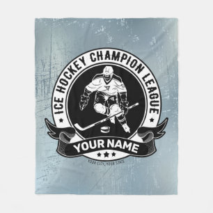 Personlig Hockey Player Ice Rink Team Idrottsman Fleecefilt