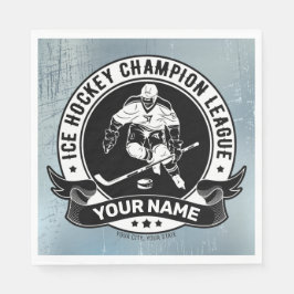 Personlig Hockey Player Ice Rink Team Idrottsman Pappersservett