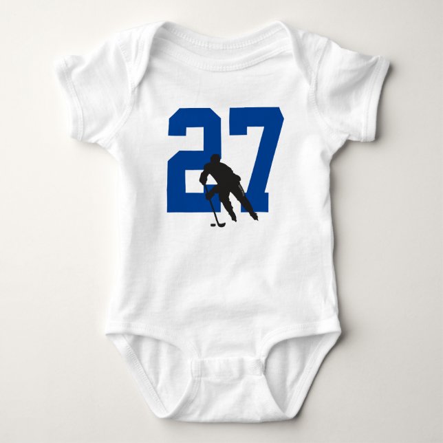 Personlig Hockey Player Number Infant Player T-shirt (Framsida)