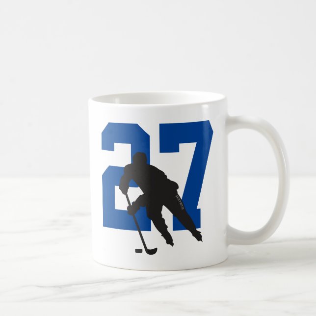 Personlig Hockey Player-nummer Kaffemugg (Höger)