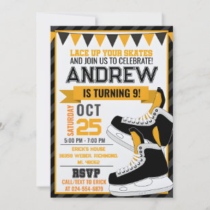 Personlig Hockey Skating Birthday-inbjudan Inbjudningar