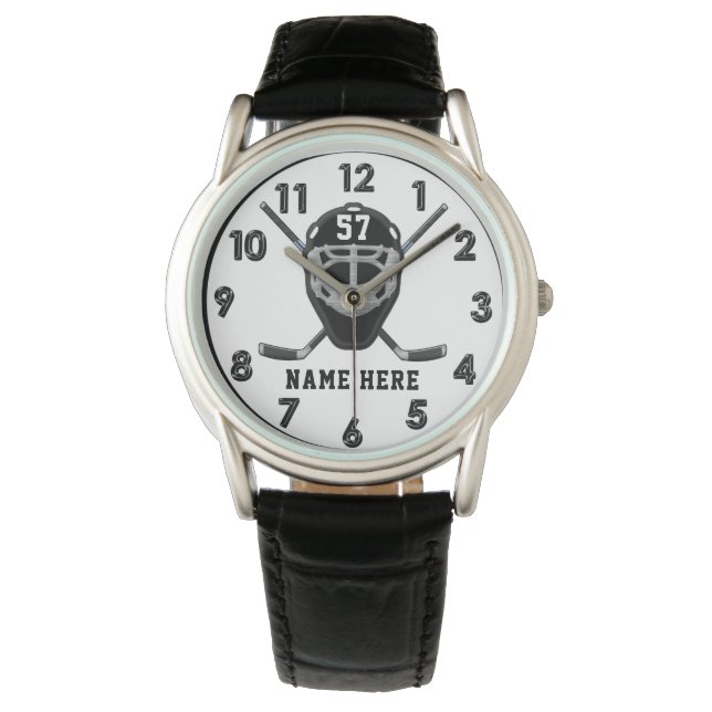 Personlig Hockey tittar efter killar, FÄRG Armbandsur (Framsida)