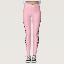 Personlig högklackad Citat i Rosa Leggings